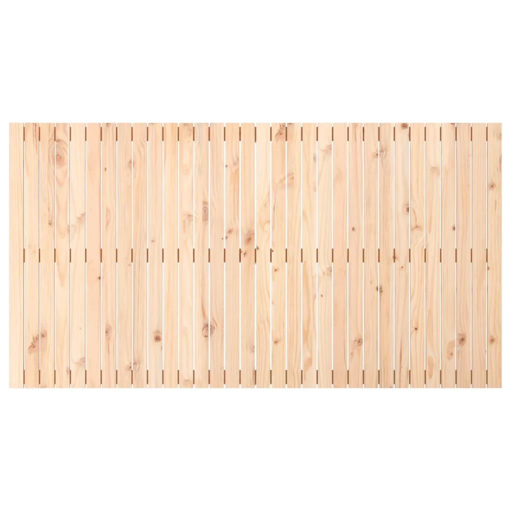 Solid Pine Wood Wall Headboard 204x3x110 cm - Natural Finish