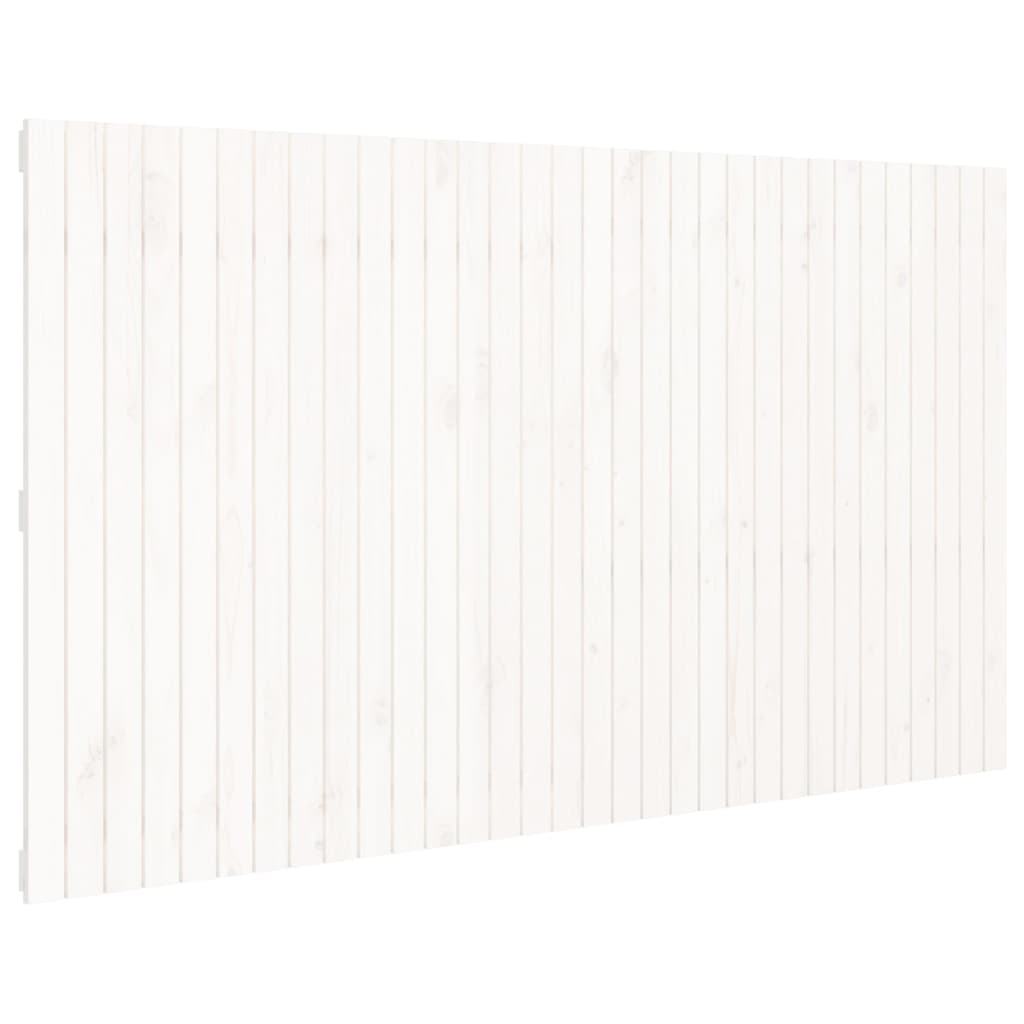 Solid Pine White Wall Headboard - 204x3x110 cm