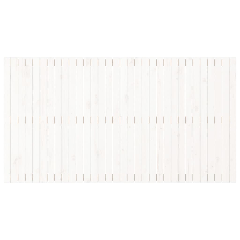 Solid Pine White Wall Headboard - 204x3x110 cm