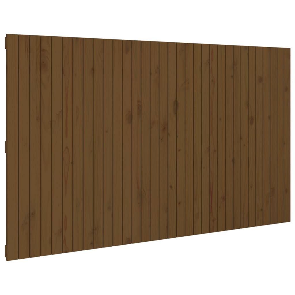 Solid Pine Wood Wall Headboard, Honey Brown, 204x3x110 cm