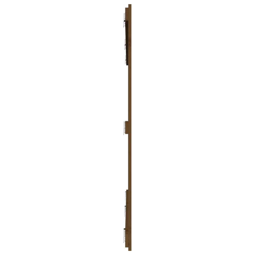 Solid Pine Wood Wall Headboard, Honey Brown, 204x3x110 cm