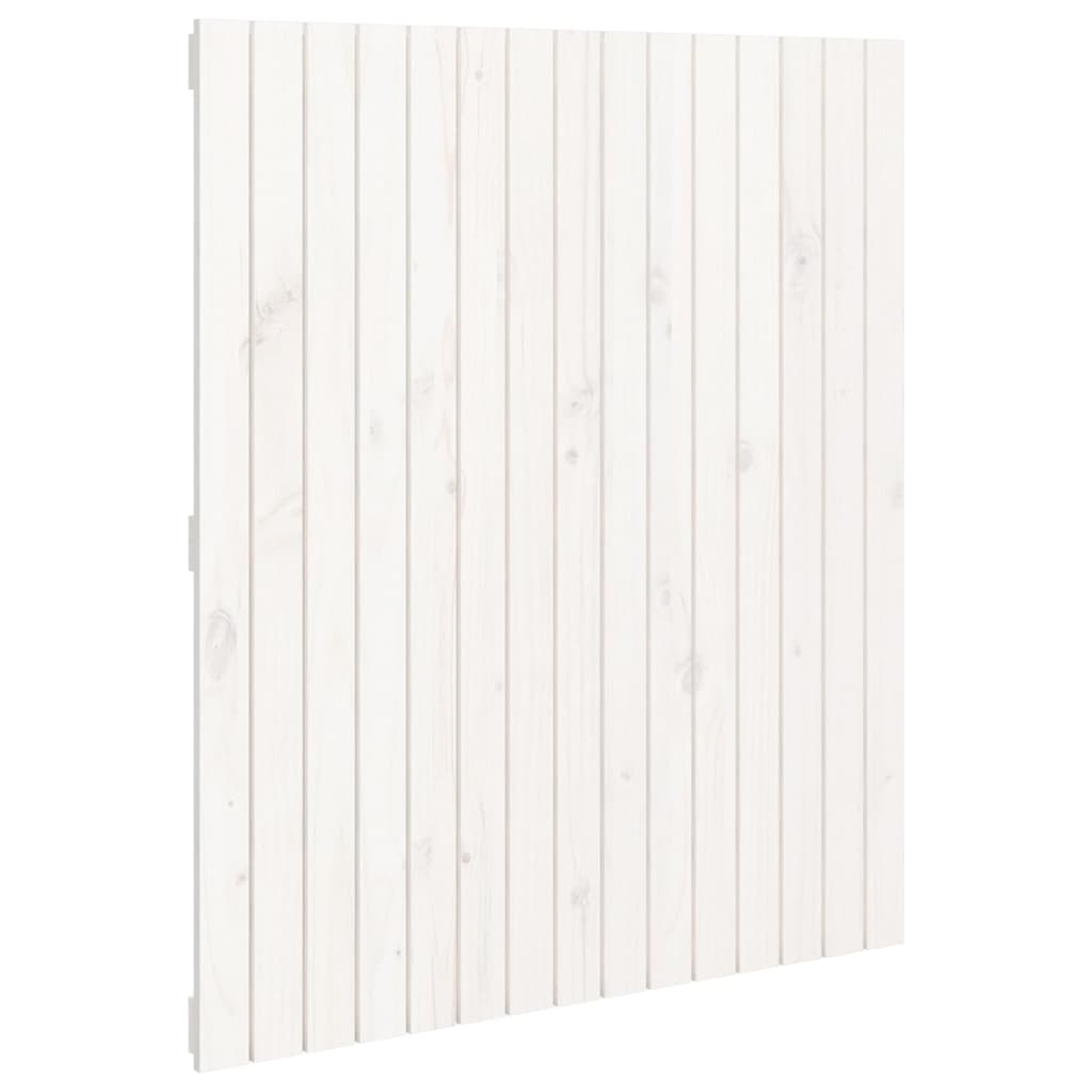 Solid Pine White Wall Headboard - 95.5x3x110 cm