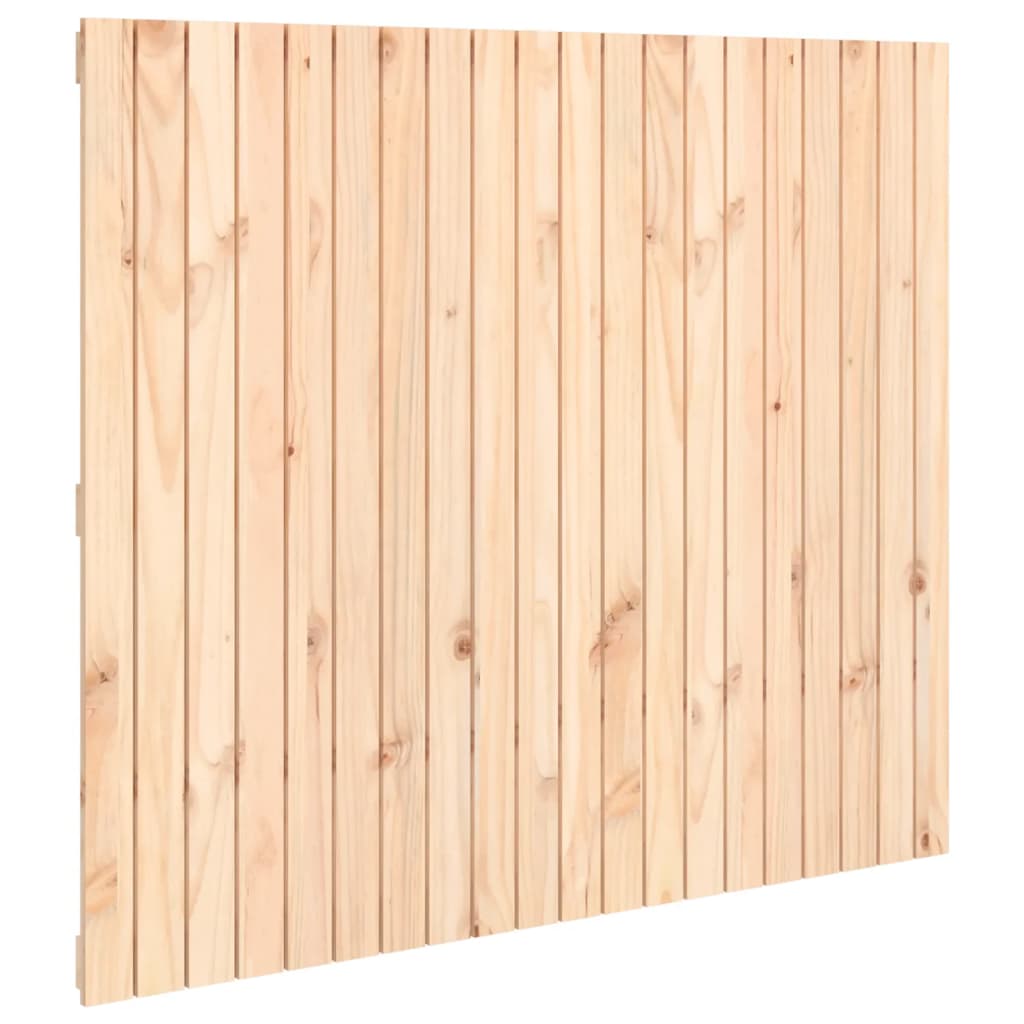 Solid Pine Wood Wall Headboard, 127.5x3x110 cm – Rustic Elegance