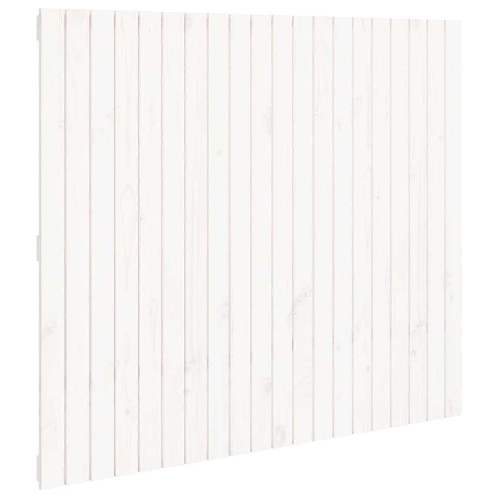 White Solid Pine Wall Headboard - 127.5x3x110 cm