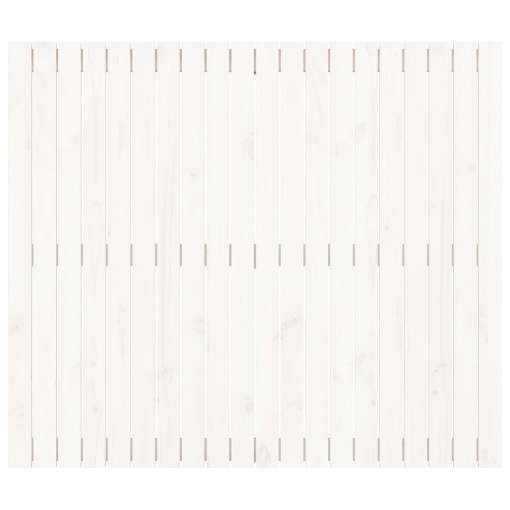 White Solid Pine Wall Headboard - 127.5x3x110 cm