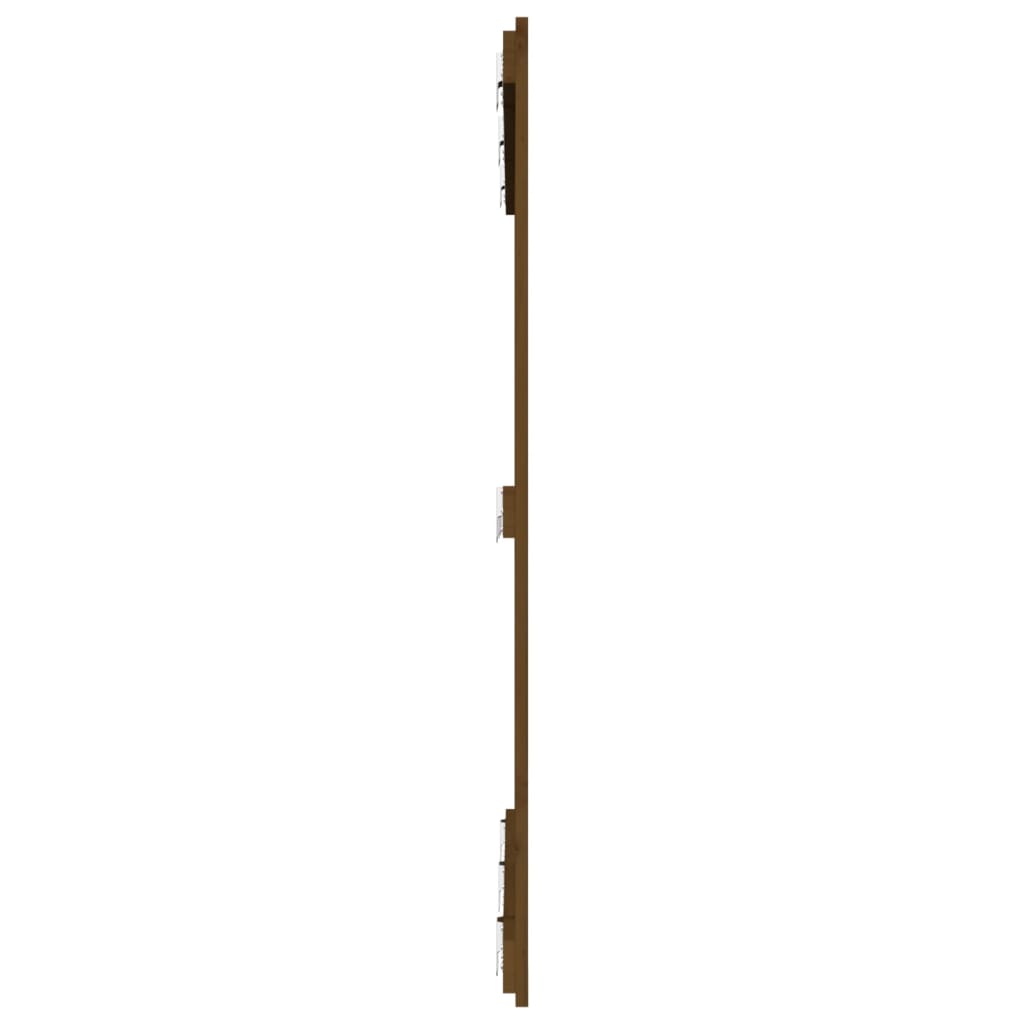Solid Wood Pine Wall Headboard, Honey Brown, 127.5x3x110 cm