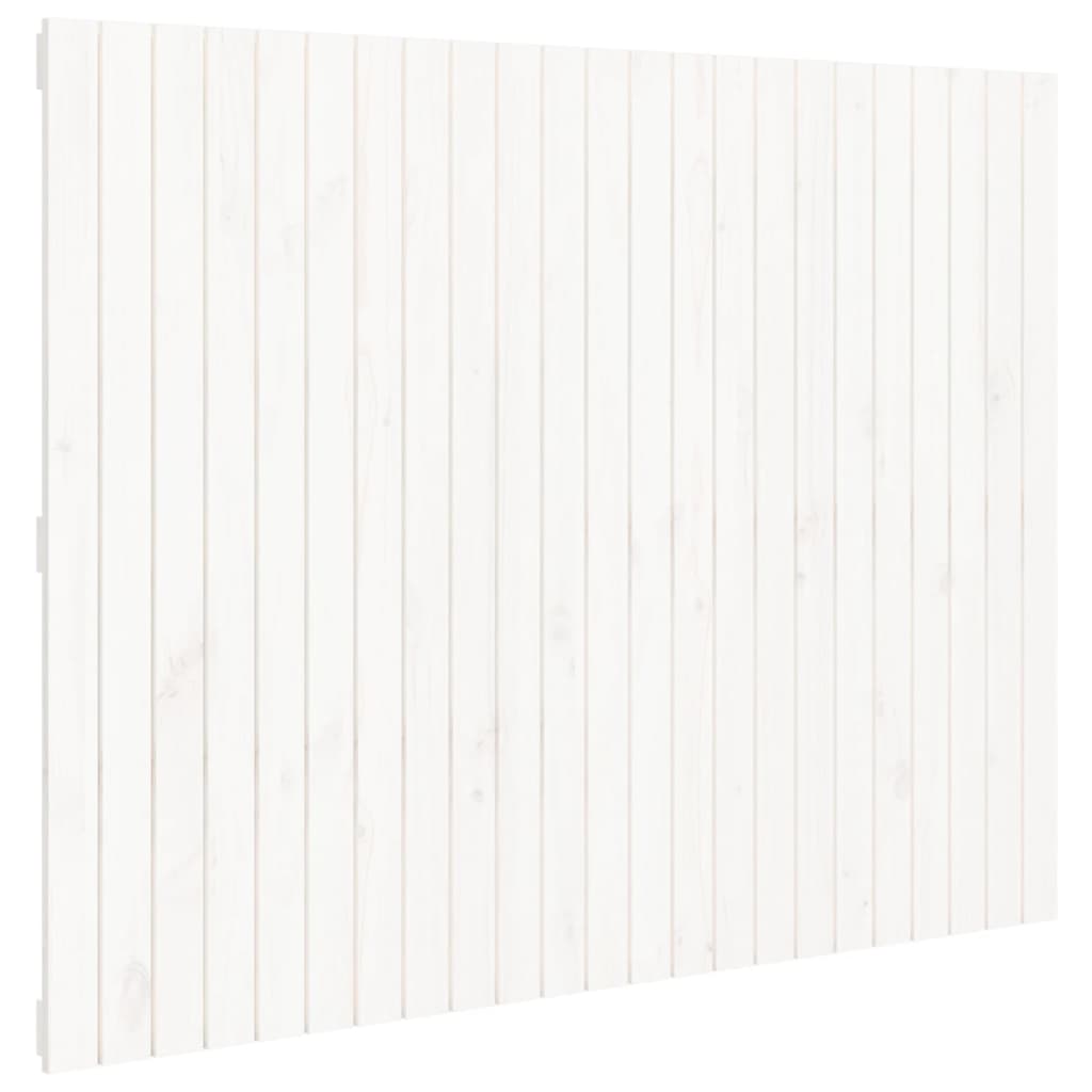 White Solid Wood Pine Wall Headboard 146.5x3x110 cm