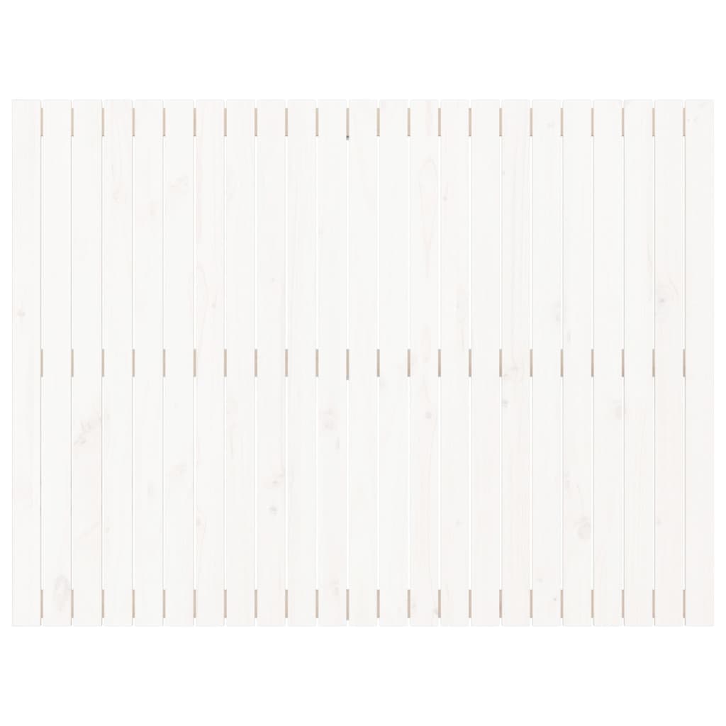 White Solid Wood Pine Wall Headboard 146.5x3x110 cm