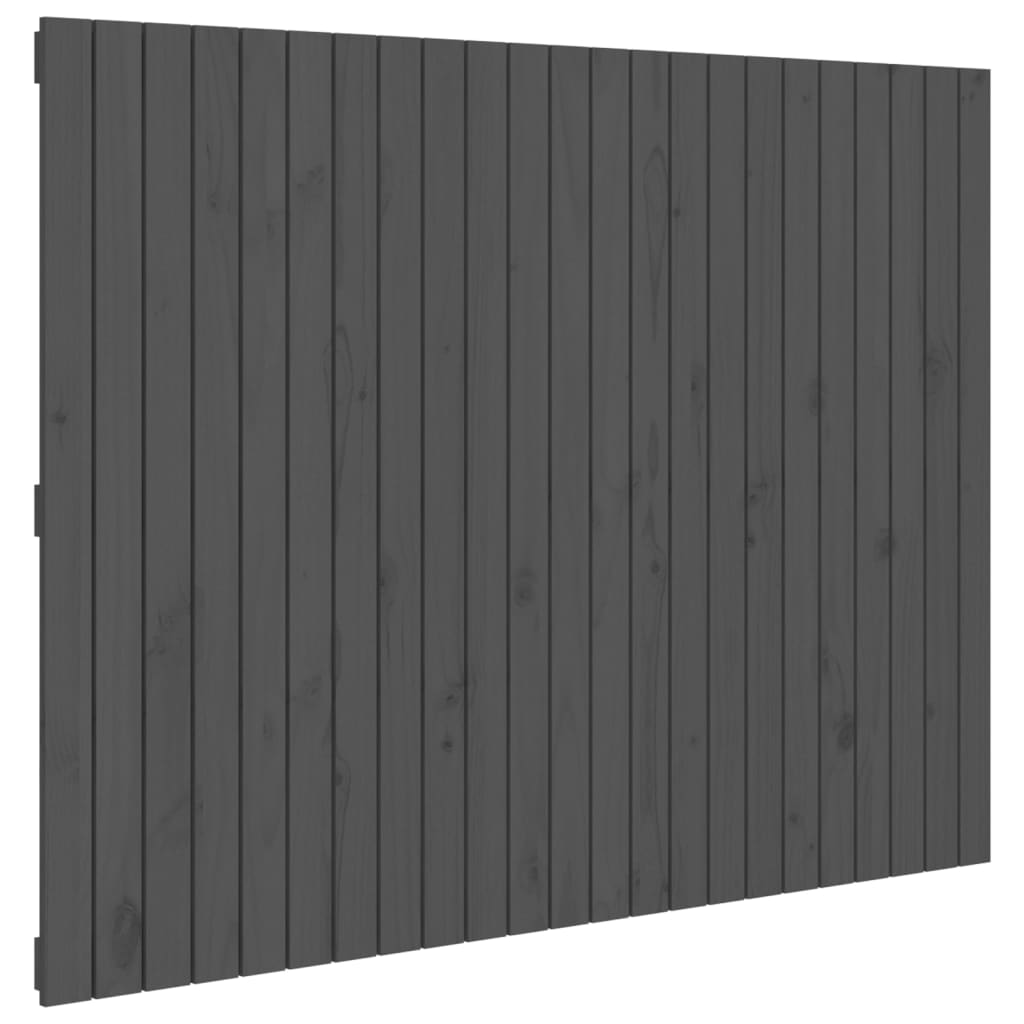 Solid Pine Grey Wall Headboard - 146.5x3x110 cm Elegant Design