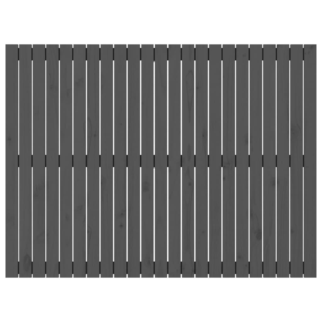 Solid Pine Grey Wall Headboard - 146.5x3x110 cm Elegant Design