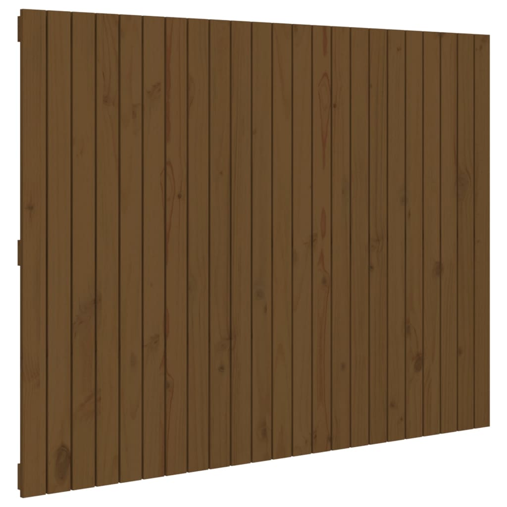 Solid Wood Pine Wall Headboard, Honey Brown, 146.5x3x110 cm