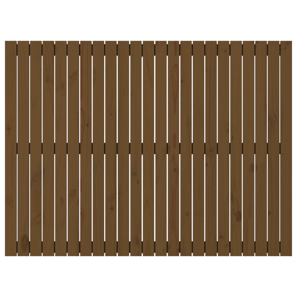 Solid Wood Pine Wall Headboard, Honey Brown, 146.5x3x110 cm