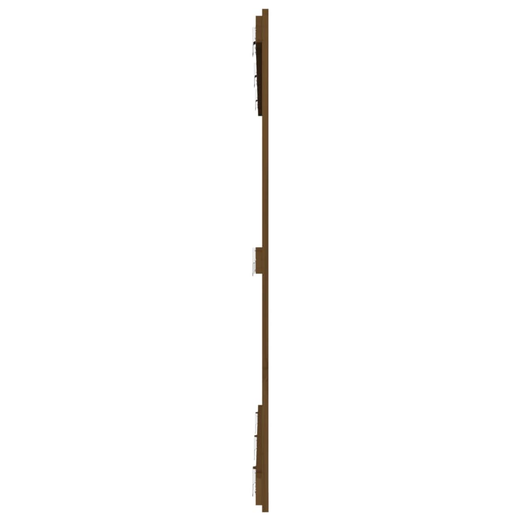 Solid Wood Pine Wall Headboard, Honey Brown, 146.5x3x110 cm