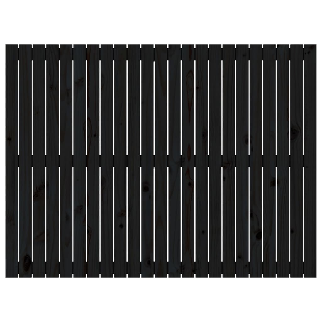 Black Pine Solid Wood Wall Headboard 146.5x3x110 cm