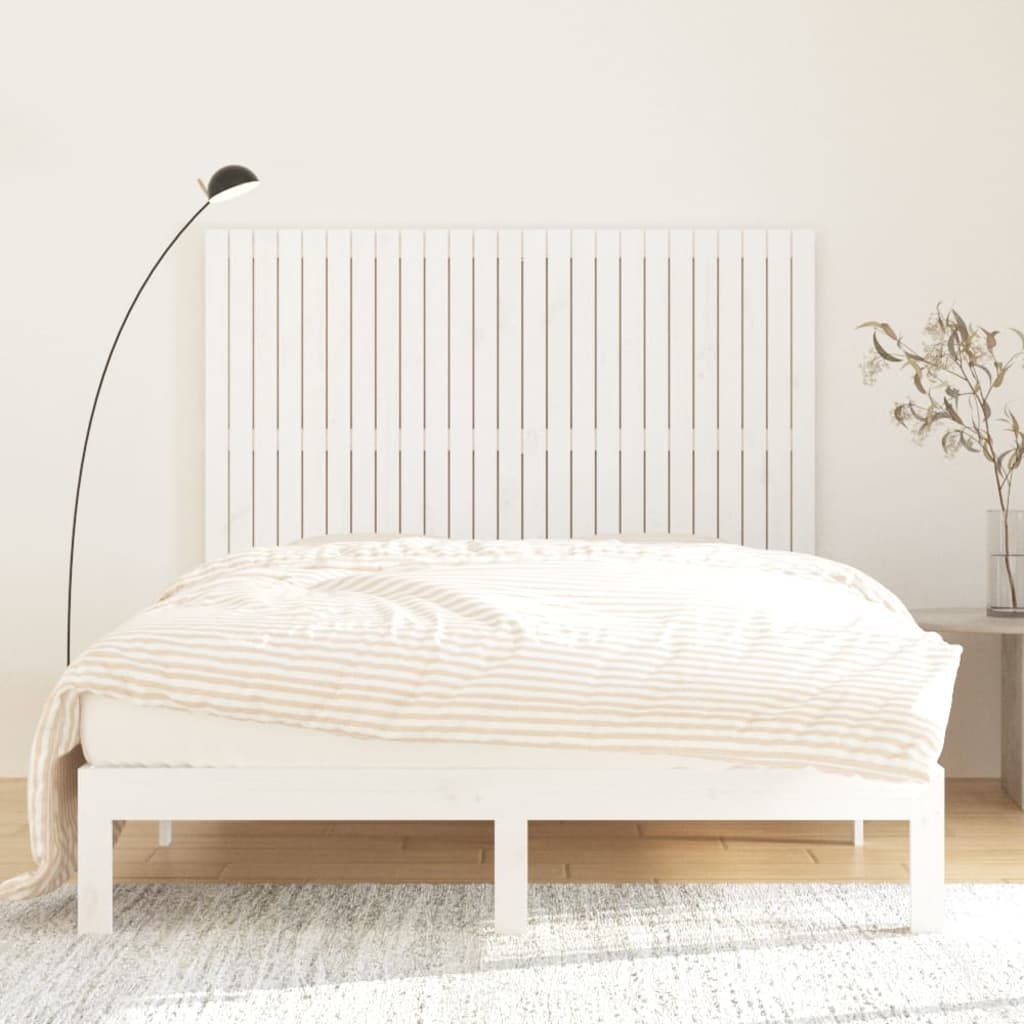 Solid Pine Wall Headboard - White, 159.5x3x110 cm