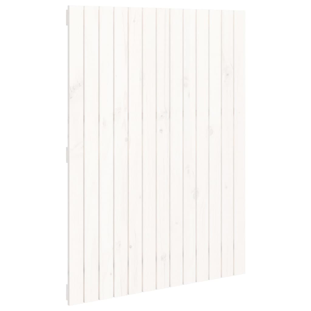 Solid Pine White Wall Headboard – 82.5x3x110 cm