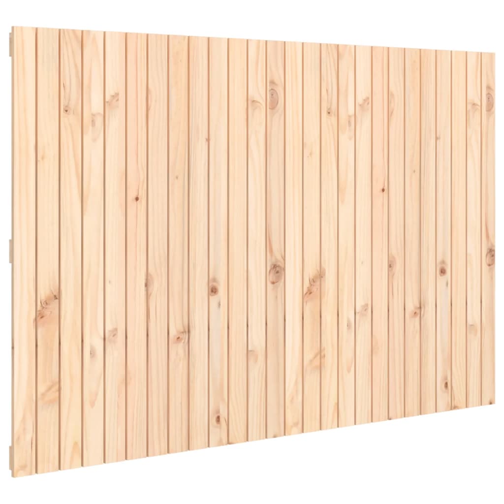 Solid Pine Wood Wall Headboard, 166x3x110 cm, Natural Finish