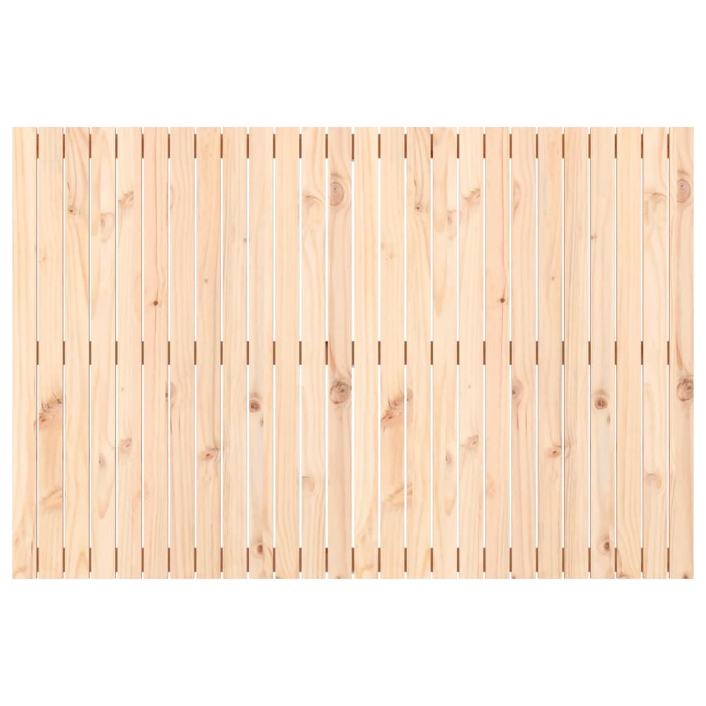 Solid Pine Wood Wall Headboard, 166x3x110 cm, Natural Finish