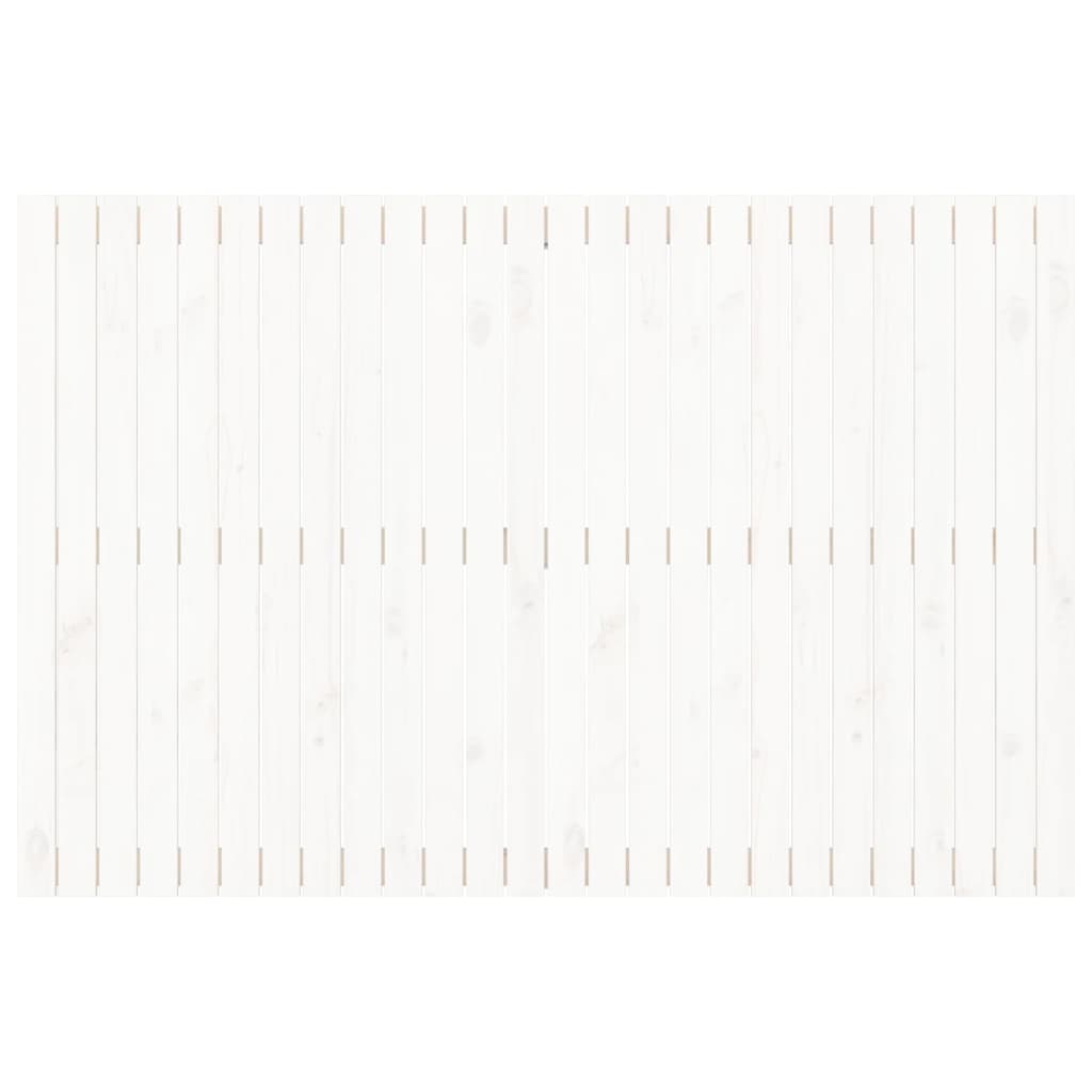 Solid Wood Pine Wall Headboard, White, 166x3x110 cm