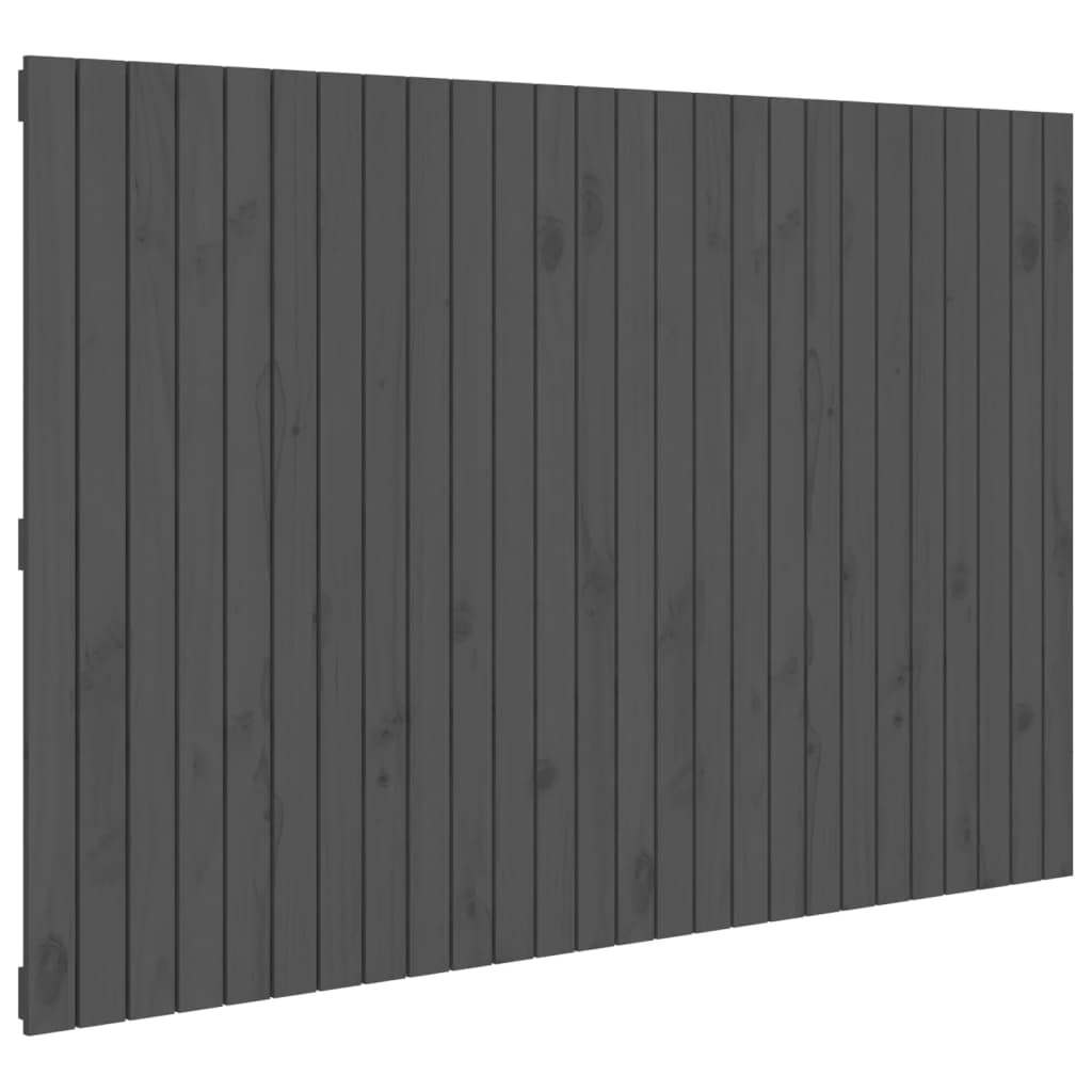 Stylish Grey Solid Wood Pine Wall Headboard 166x3x110 cm