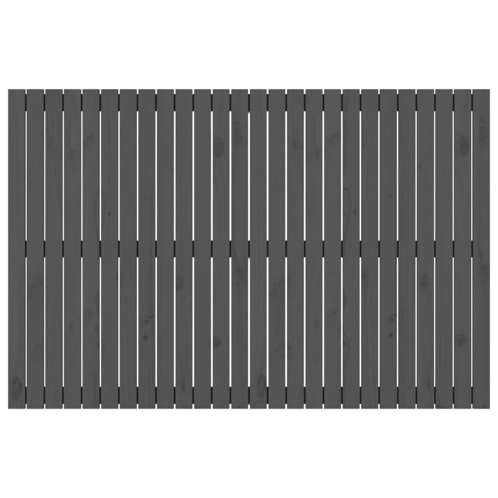 Stylish Grey Solid Wood Pine Wall Headboard 166x3x110 cm