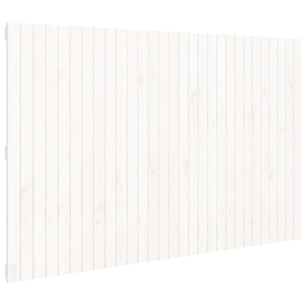 Solid Pine Wall Headboard, White, 185x3x110 cm