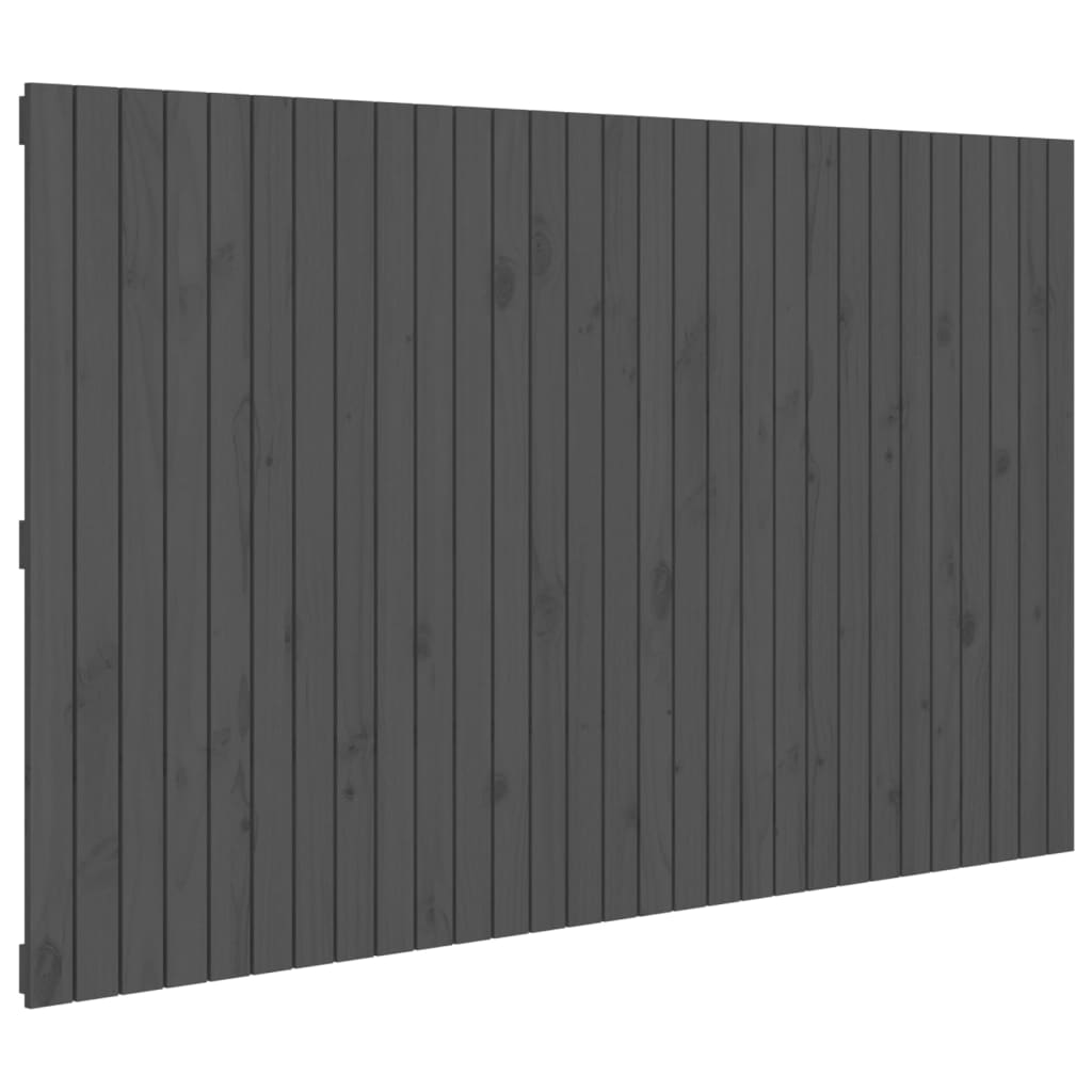 Solid Pine Wall Headboard - Grey, 185x3x110 cm