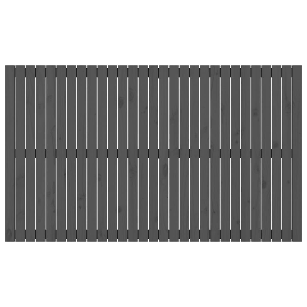 Solid Pine Wall Headboard - Grey, 185x3x110 cm