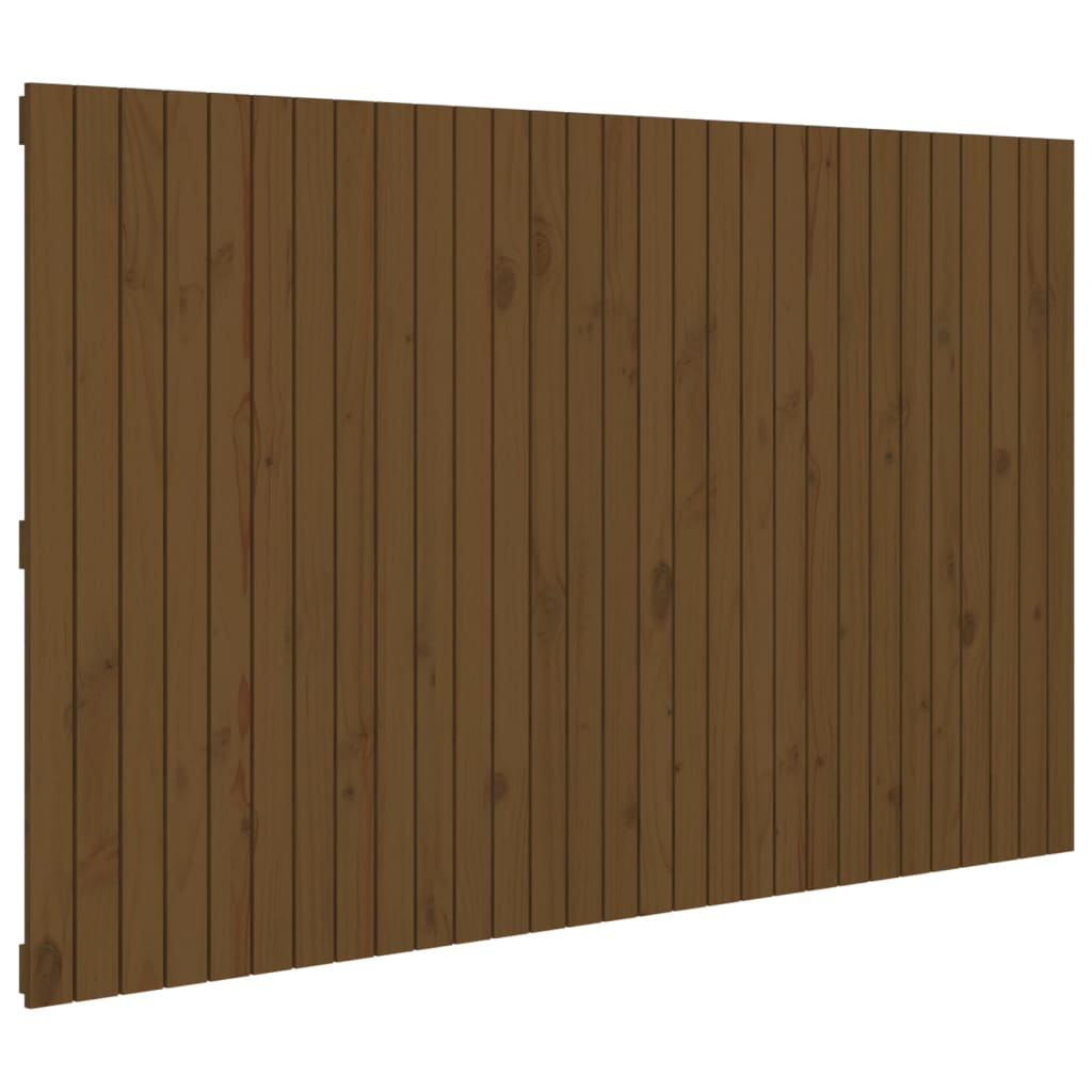 Solid Pine Wall Headboard, Honey Brown, 185x3x110 cm