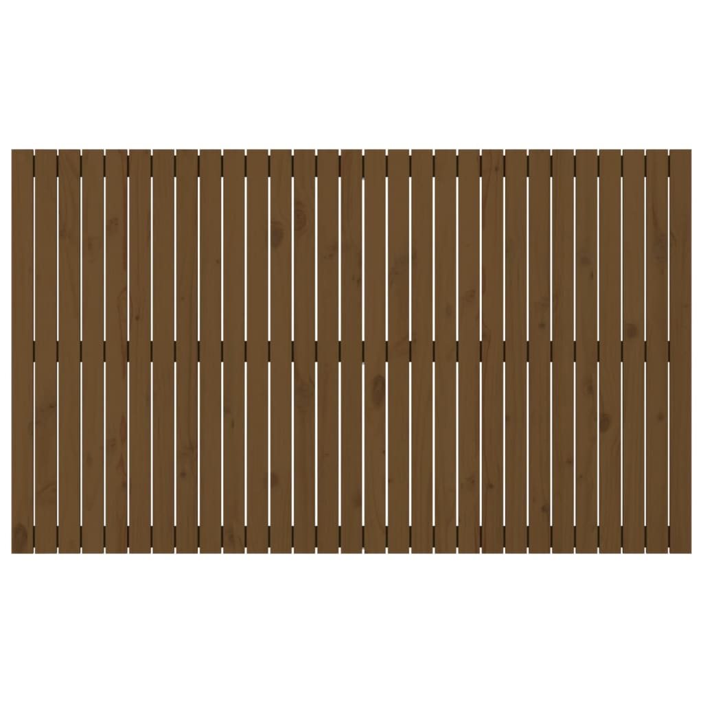 Solid Pine Wall Headboard, Honey Brown, 185x3x110 cm