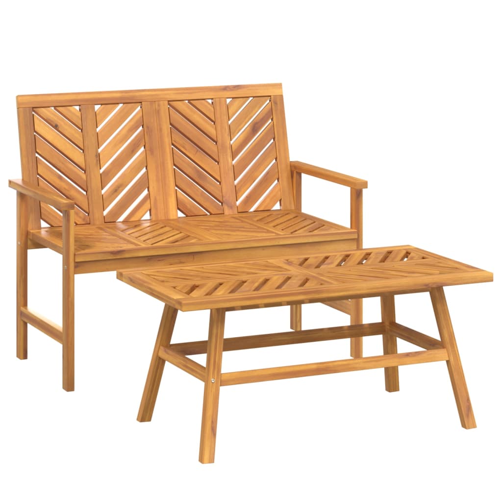 Acacia Wood 2-Piece Garden Lounge Set - Durable & Stylish