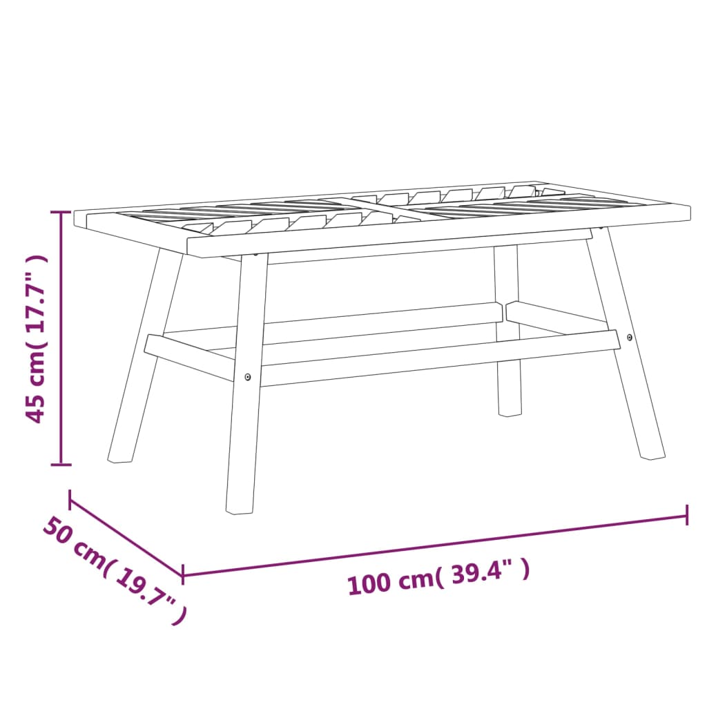 Acacia Wood 2-Piece Garden Lounge Set - Durable & Stylish
