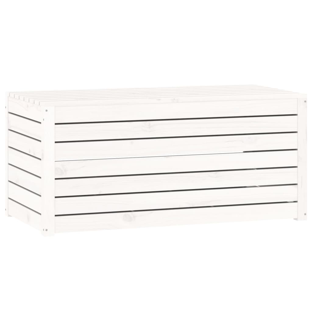 Solid Pine Wood White Garden Box 101x50.5x46.5 cm