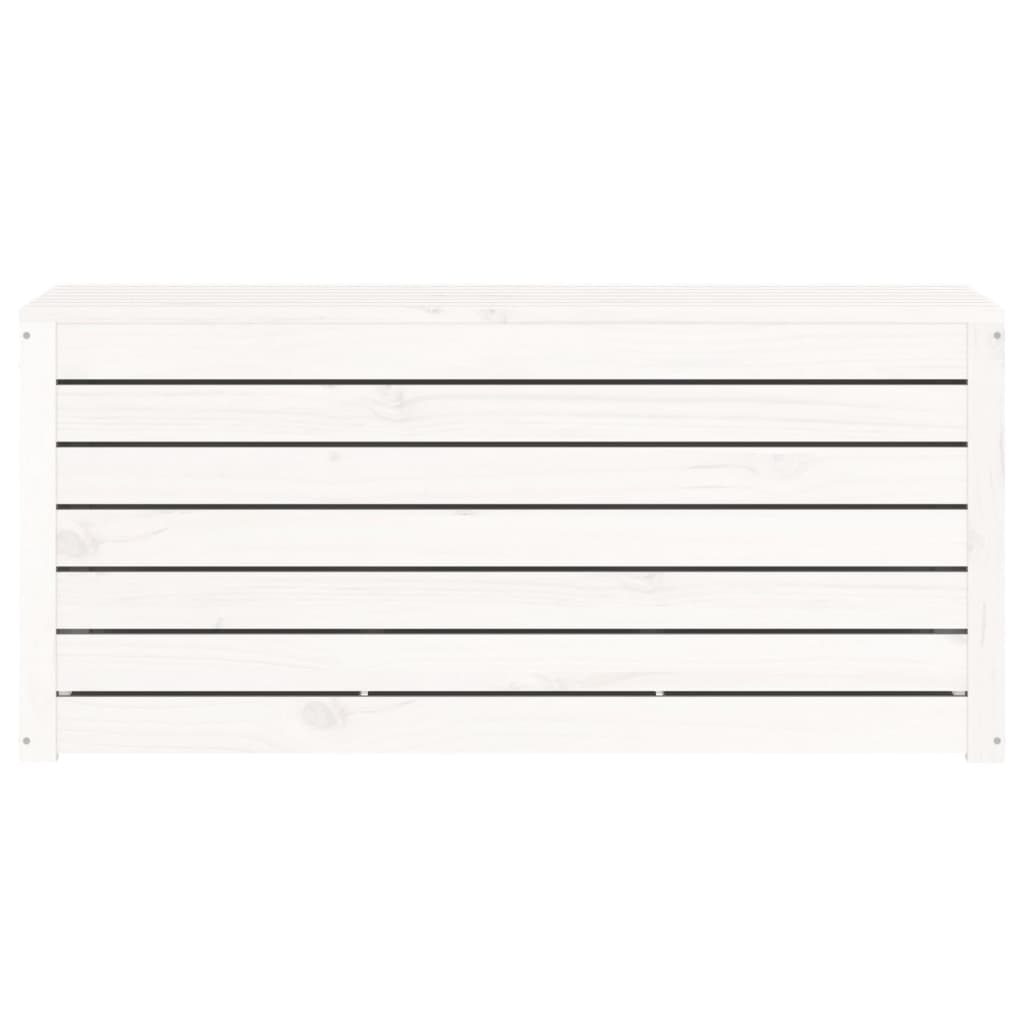 Solid Pine Wood White Garden Box 101x50.5x46.5 cm