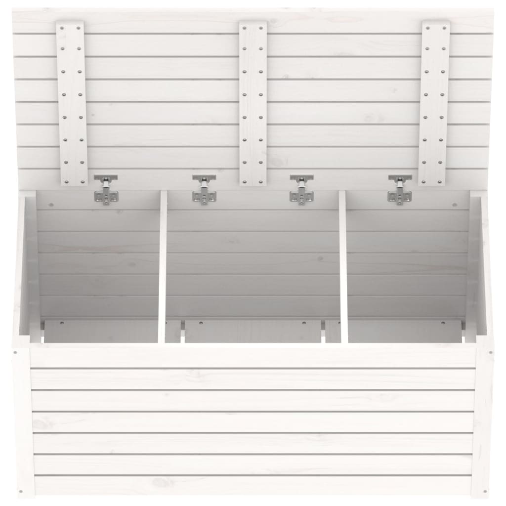 Solid Pine Wood White Garden Box 101x50.5x46.5 cm