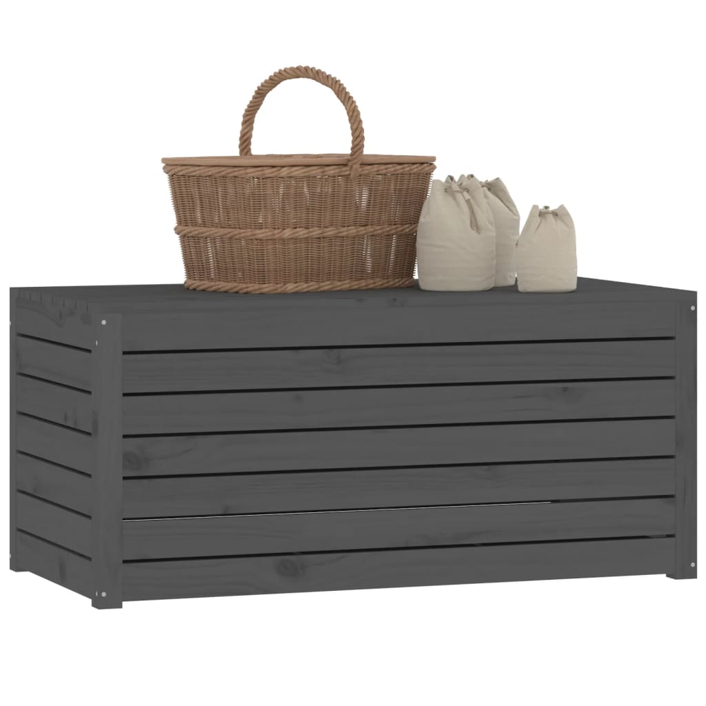 Solid Pine Garden Box Grey - 101x50.5x46.5 cm Durable Planter