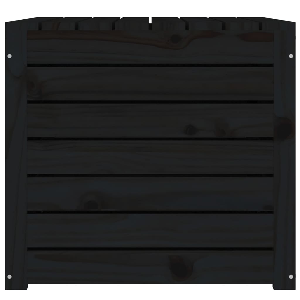 Solid Wood Pine Garden Box - Black 101x50.5x46.5 cm