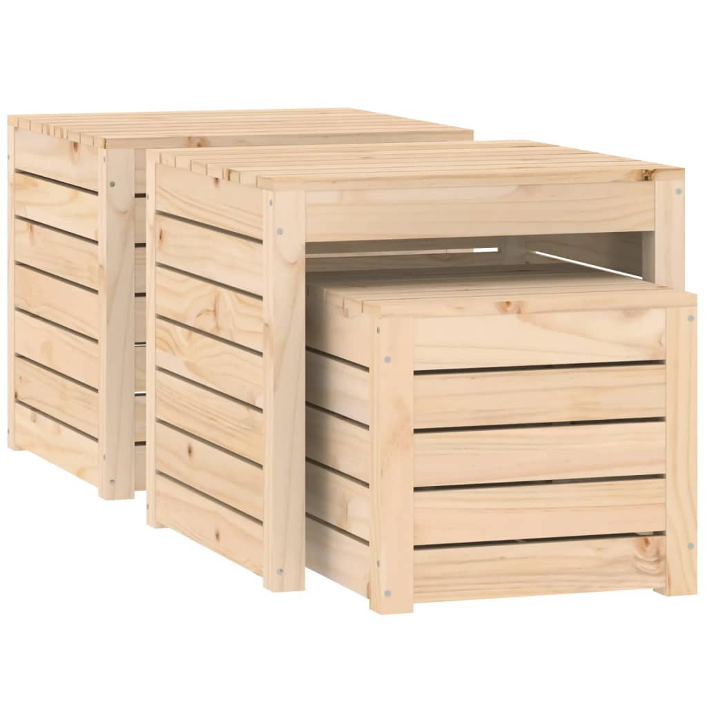 Solid Pine 3-Piece Garden Box Set – Durable Wood Planters