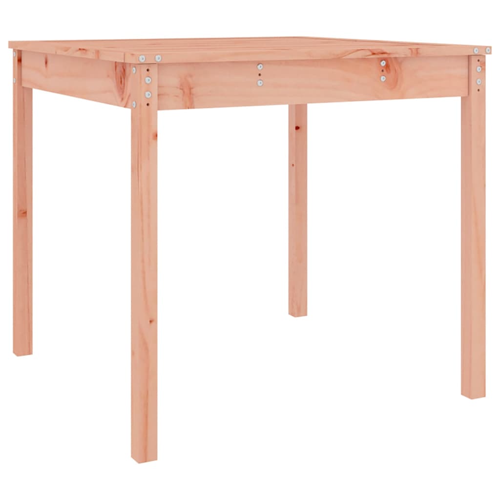 Solid Douglas Wood Garden Table - 82.5cm Square, Brown