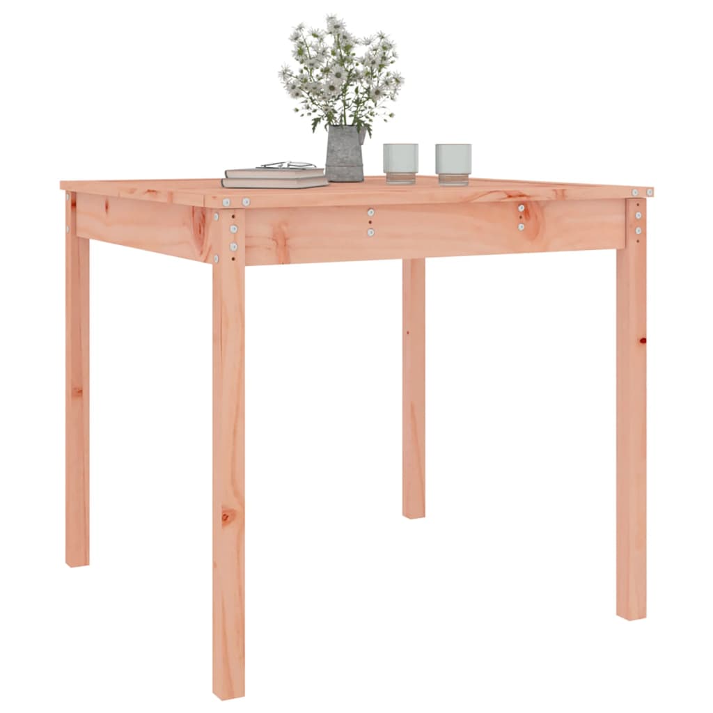 Solid Douglas Wood Garden Table - 82.5cm Square, Brown