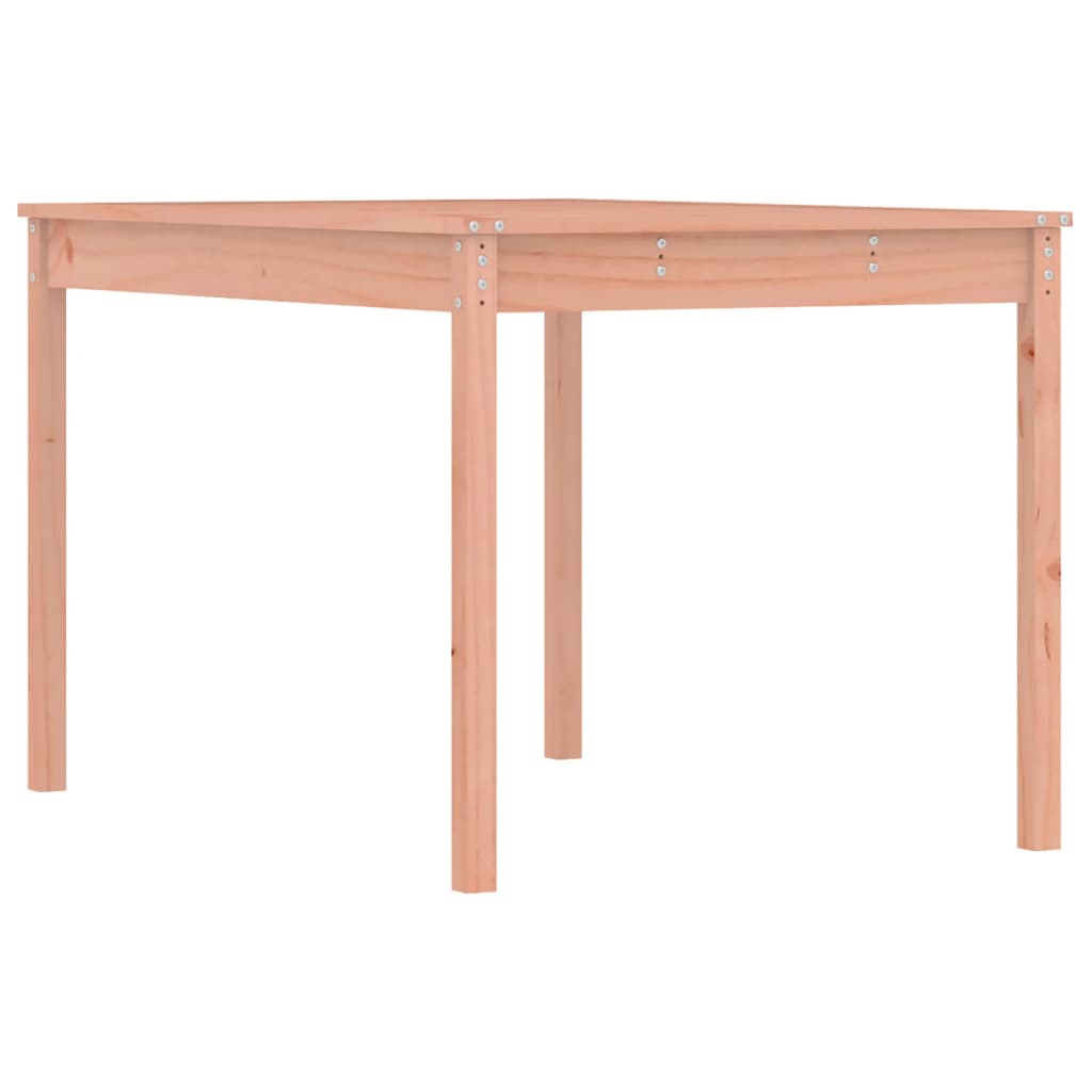 Solid Douglas Wood Garden Table - 121x82.5x76cm, Natural Finish