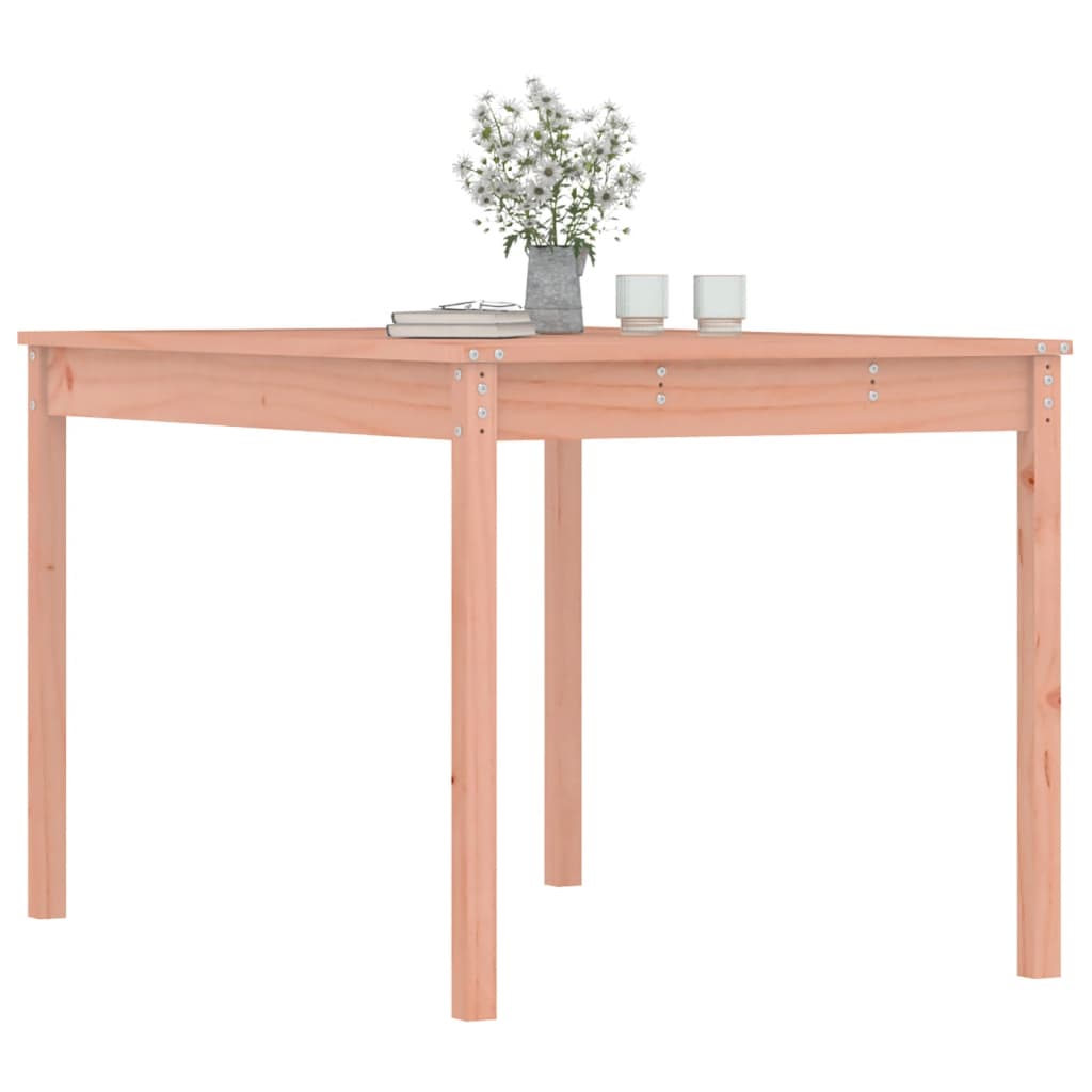Solid Douglas Wood Garden Table - 121x82.5x76cm, Natural Finish