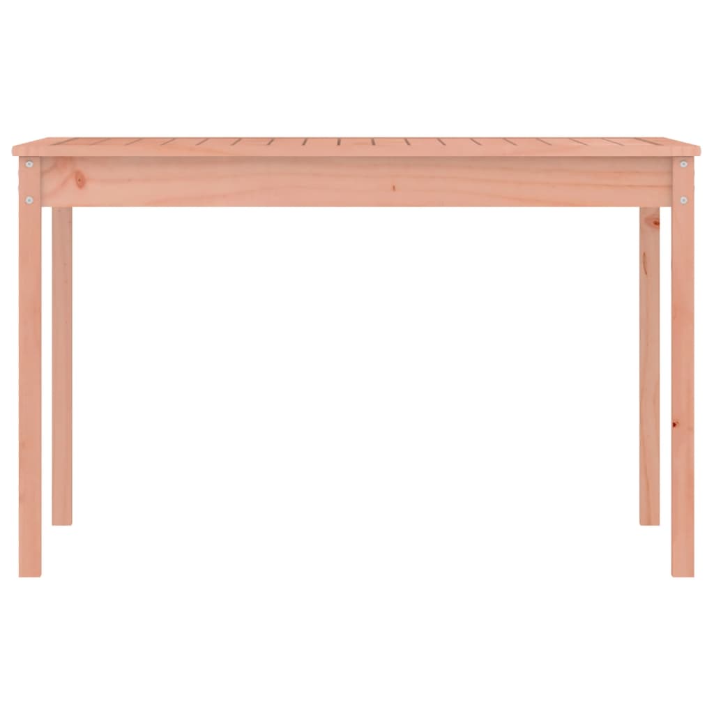 Solid Douglas Wood Garden Table - 121x82.5x76cm, Natural Finish