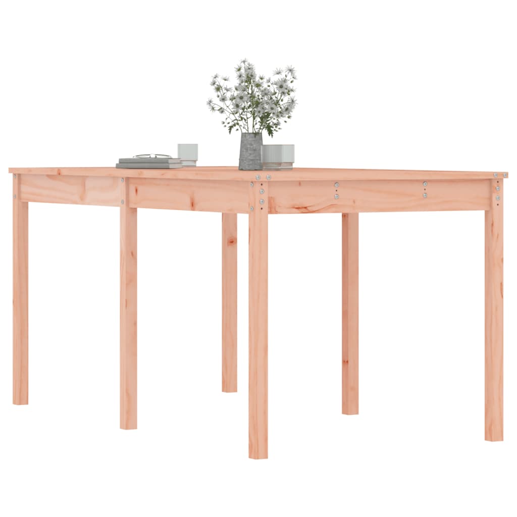 Solid Douglas Wood Garden Table, 159.5x82.5x76 cm - Natural Finish