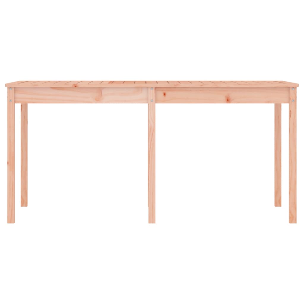 Solid Douglas Wood Garden Table, 159.5x82.5x76 cm - Natural Finish