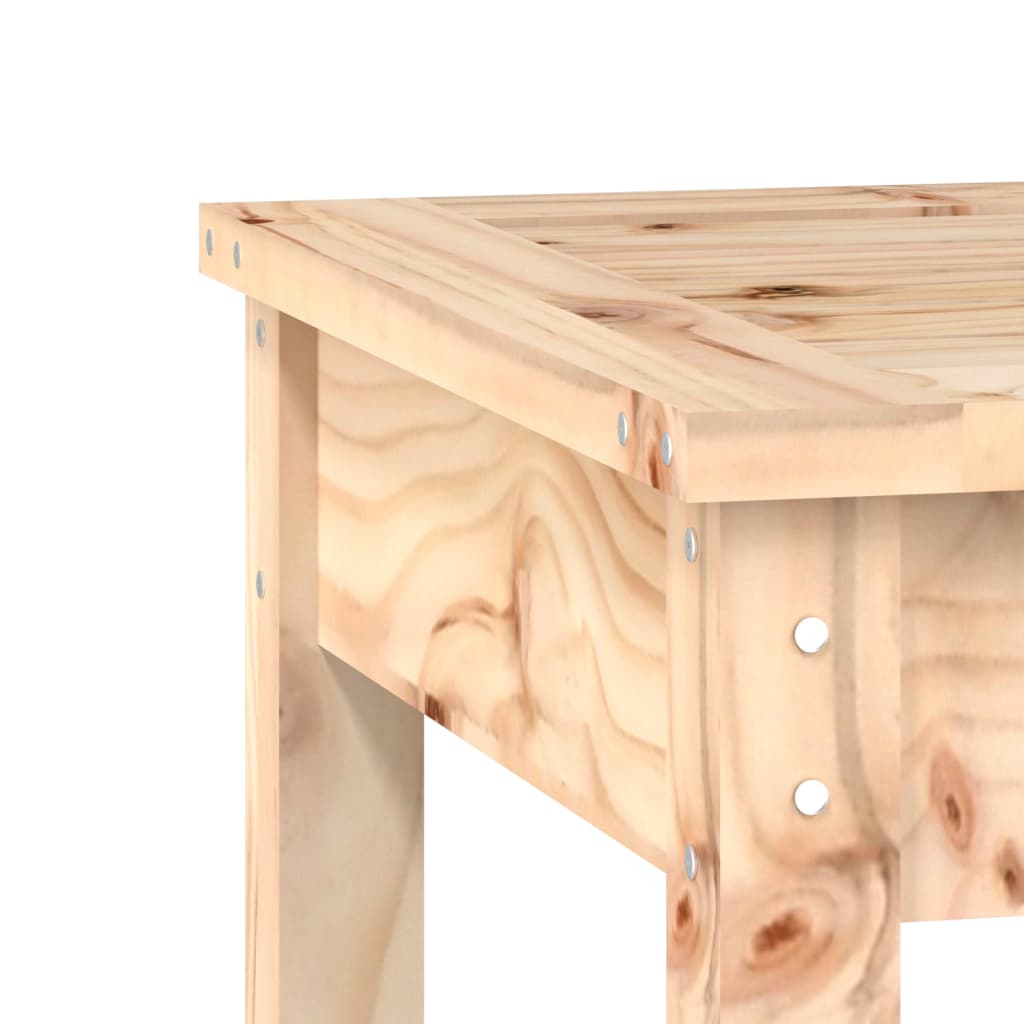 Compact Solid Pine Garden Bench - 50x44x45 cm