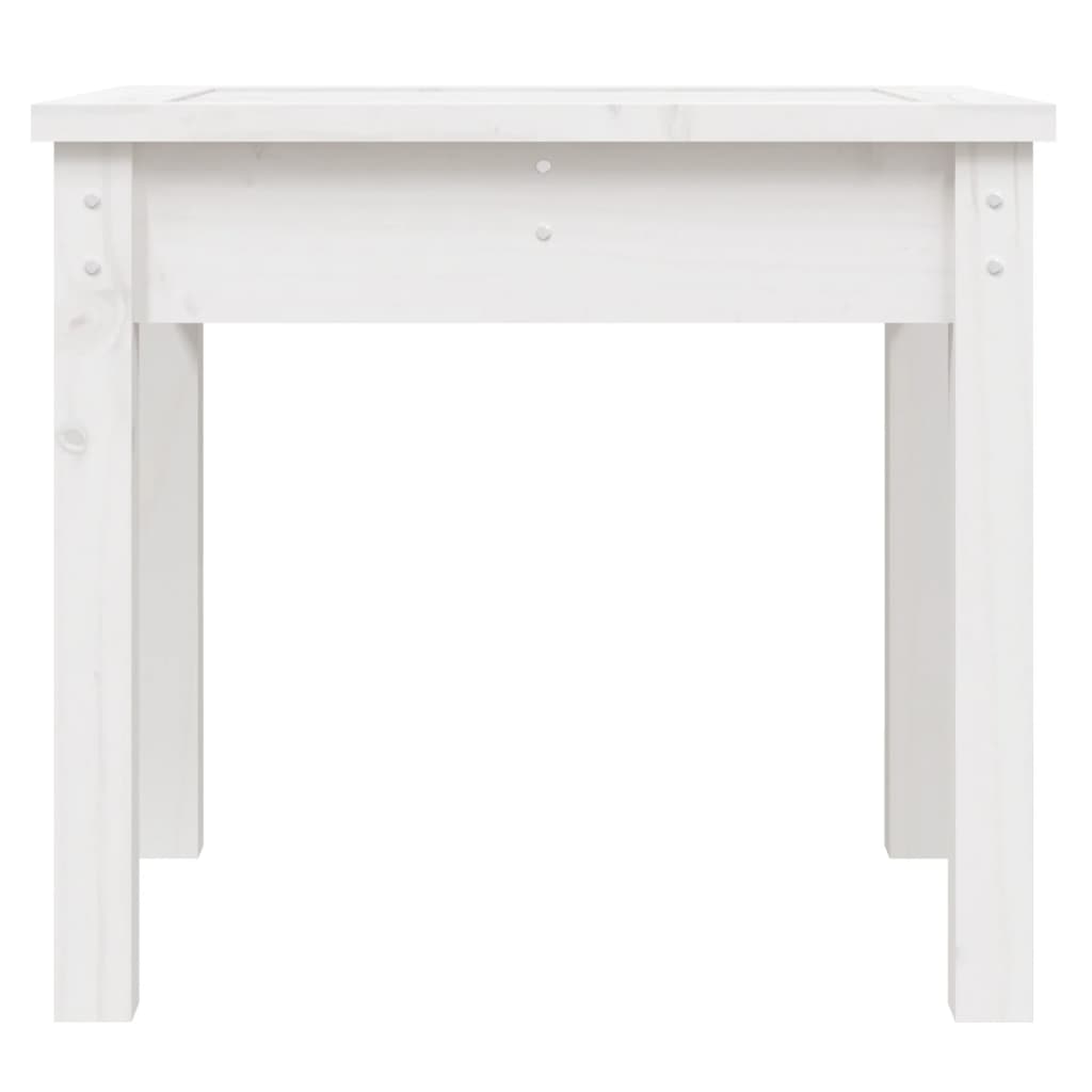 Solid Pine Garden Bench - White, 50x44x45 cm, Durable and Stylish