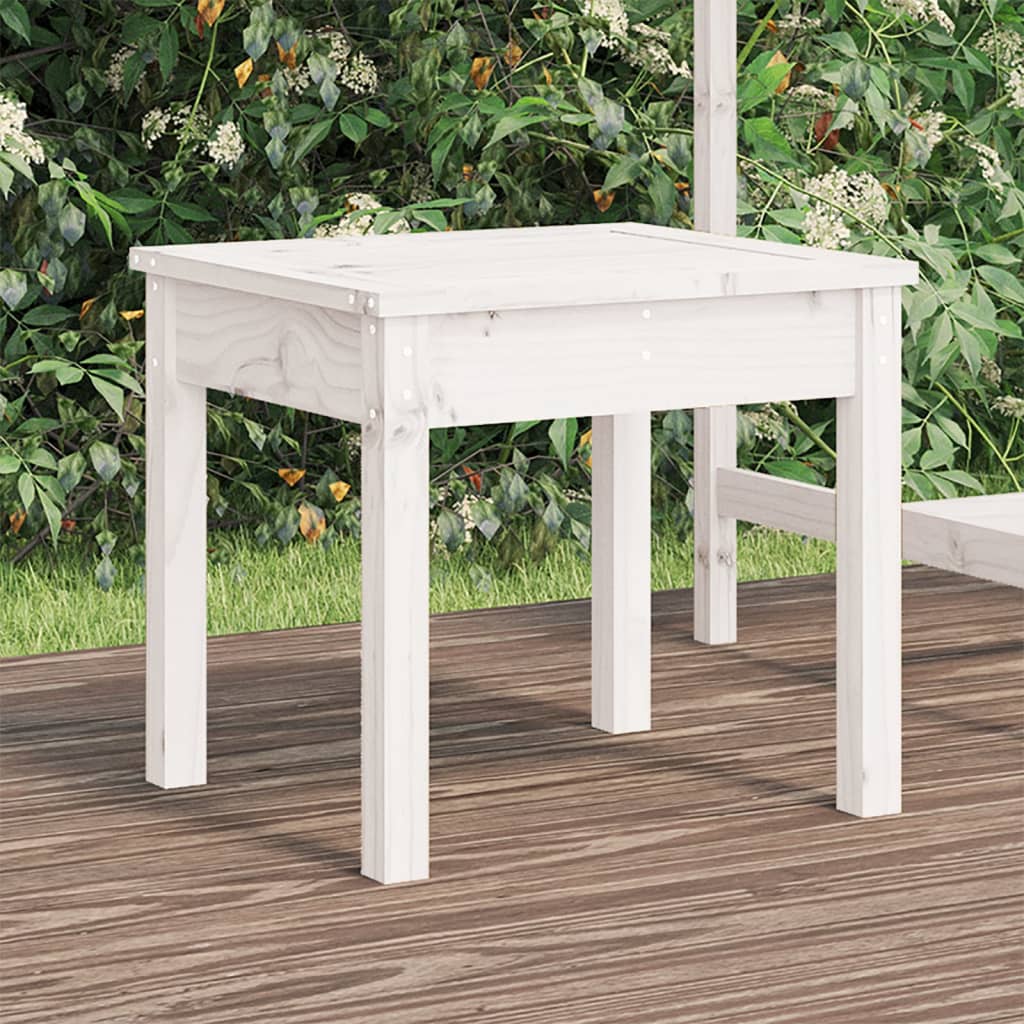 Solid Pine Garden Bench - White, 50x44x45 cm, Durable and Stylish