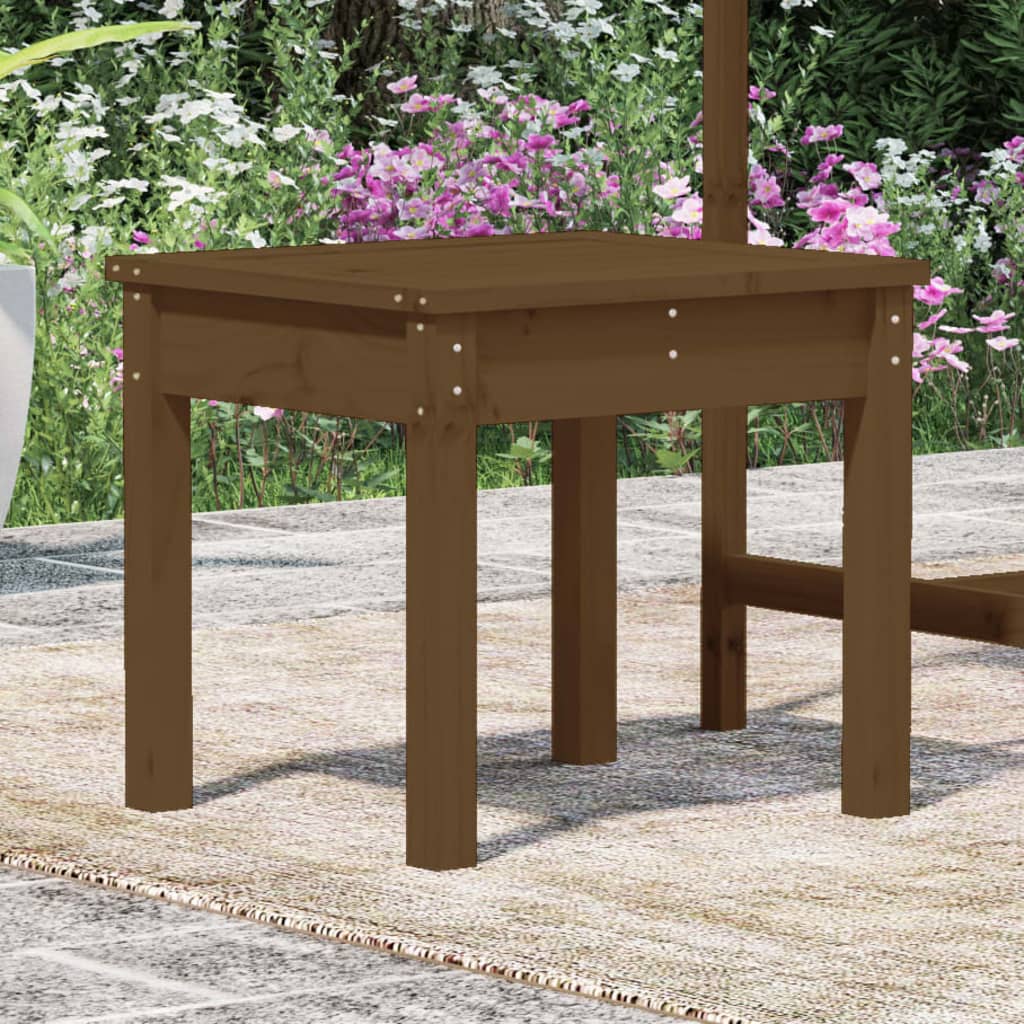 Solid Pine Garden Bench, Honey Brown, 50x44x45 cm