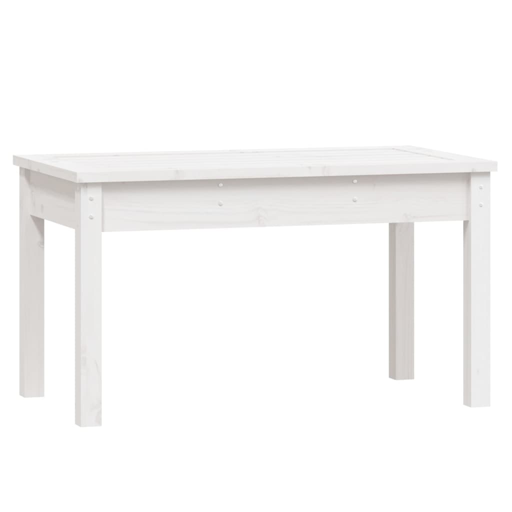 White 80x44x45 cm Solid Pine Wood Garden Bench